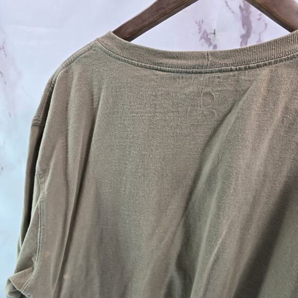 Carhartt T Shirt Mens 2XL Tan Brown Beige Pocket Original Fit Short Sleeve K87 - Picture 6 of 13